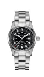 Reloj Hamilton Khaki Field Auto H70515137 caja de acero inoxidable de 42 milímetros esfera negra cristal de zafiro resis