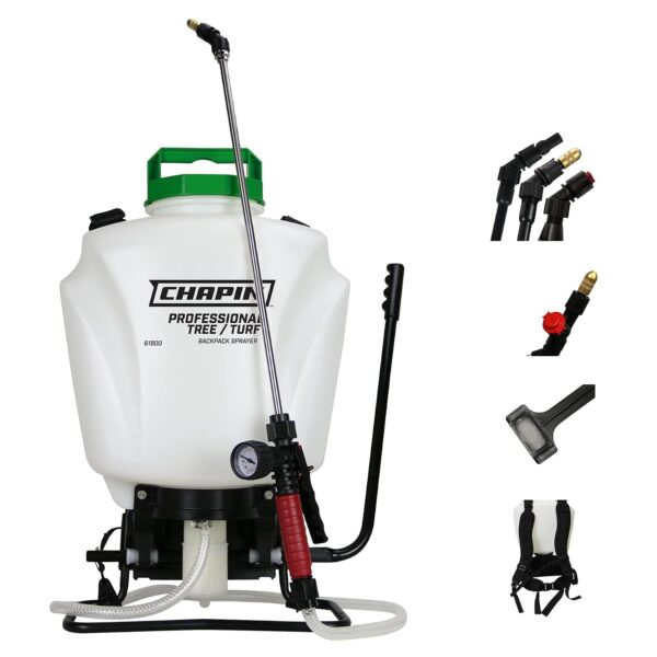 Rociador Mochila Chapin 61900 Tree and Turf Pro 4 Galones Varilla de Acero Inoxidable