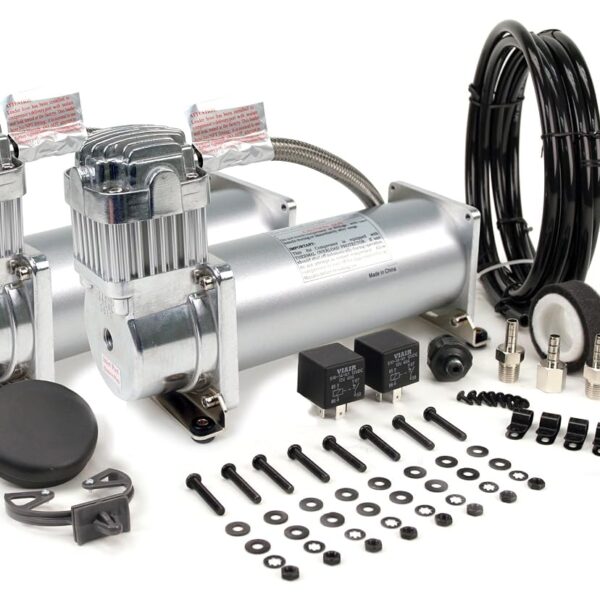 Compresor de Aire VIAIR 450C Paquete de 2 12V 150 PSI Plateado