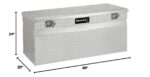 Trailfx Caja de herramientas con una sola tapa con puntales, banda de rodadura de diamante pulido de calibre 16, capacid