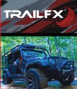 TrailFX Caja de herramientas de montaje lateral con puntales pulidos calibre 16, banda de rodadura de diamante de alumin
