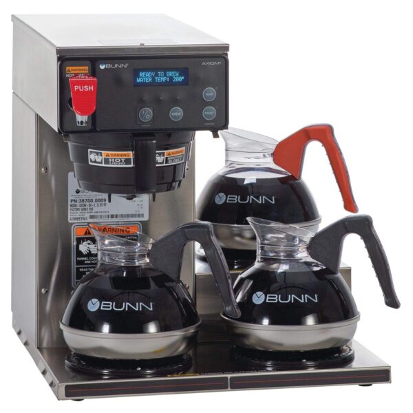 BUNN Axiom 15-3, cafetera comercial automática de 12 tazas, 3 calentadores inferiores, 38700.0002, gris