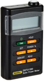 General Tools Medidor de probador de energía BTU solar digital de mano #DBTU1300 con pantalla LCD de 4 dígitos, amplio r