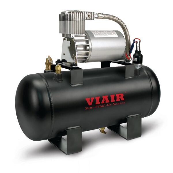 Kit de Fuente de Aire VIAIR 20003 Compresor 275C Tanque 1.5 Galones 150 PSI 12 Voltios