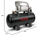 Kit de Fuente de Aire VIAIR 20003 Compresor 275C Tanque 1.5 Galones 150 PSI 12 Voltios