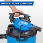 Vacmaster Blue Line Aspiradora Húmeda/Seca de 12 Galones* 5 HP† Pico con Soplador Desmontable VBV1210