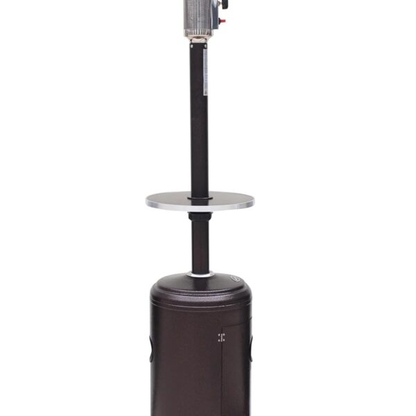 Calentador de Patio AZ Patio Heaters HLDS01-WCGT 48000 BTU Bronce Martillado Poste Único con Mesa Ajustable