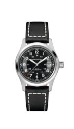 Reloj de pulsera Hamilton Khaki Field Auto H70455733 para hombre caja de acero inoxidable 38 milímetros esfera negra cor