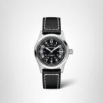 Reloj de pulsera Hamilton Khaki Field Auto H70455733 para hombre caja de acero inoxidable 38 milímetros esfera negra cor