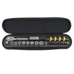Topeak D-Torq Wrench DX - Llave dinamométrica digital - 4-80 Nm (unidad de 3/8 ″) con 8 enchufes y 10 puntas hexagonales