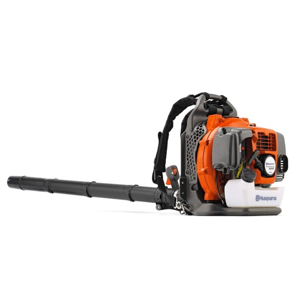 Soplador de Hojas Husqvarna 350BT Mochila Gas 50.2cc 2.1 HP 180 MPH 692 CFM Naranja
