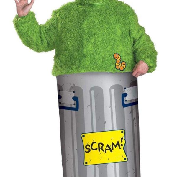 Disfraz de Oscar the Grouch Disguise Costumes 50070D-I Unisex Adulto XL 42-46 Multicolor con Capucha