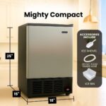 Whynter UIM-155 Hielera de acero Inoxidable integrada
