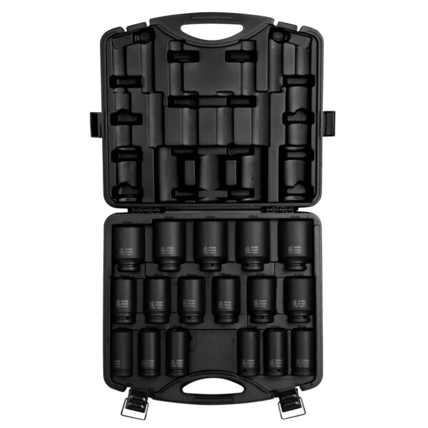 Juego de Llaves de Vaso de Impacto Sunex SUN4686 3/4 Pulgadas 17 Piezas Métrico Acero Cr-Mo