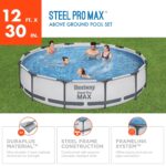 Piscina Bestway Steel Pro MAX 12 pies x 30 pulgadas Redonda Gris