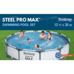 Piscina Bestway Steel Pro MAX 12 pies x 30 pulgadas Redonda Gris