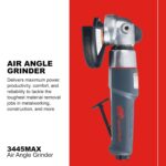 Ingersoll Rand 3445MAX Amoladora angular neumática/herramienta de corte, rueda de 4.5 pulgadas, 12.000 rpm, 0.88 hp, ros