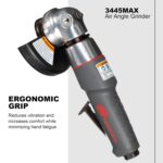 Ingersoll Rand 3445MAX Amoladora angular neumática/herramienta de corte, rueda de 4.5 pulgadas, 12.000 rpm, 0.88 hp, ros