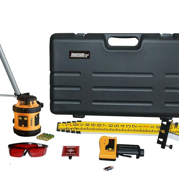 Johnson Level & Tool 40-6517 Sistema láser rotativo autonivelante, 29 x 7 pulgadas, rojo, 1 kit