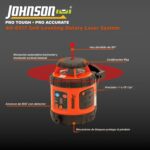 Johnson Level & Tool 40-6517 Sistema láser rotativo autonivelante, 29 x 7 pulgadas, rojo, 1 kit
