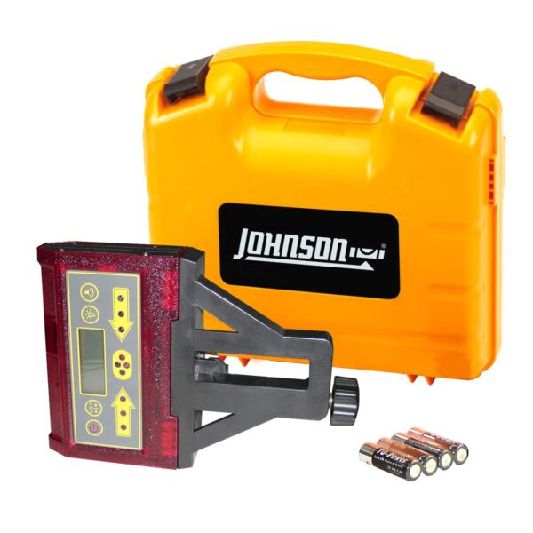 Johnson Level & Tool 40-6790 - Detector de varilla de grado o montaje en máquina, 240°, haz rojo, 1 detector láser