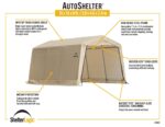 Toldo de Garaje ShelterLogic AutoShelter Peak Style 62681 3 x 4.6 x 2.4 m Arenisca