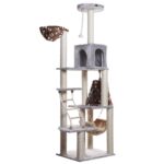 Torre para Gatos Armarkat A7802 78 Pulgadas 8 Niveles Gris Plateado