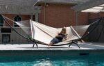 Hamaca Doble Vivere POOL24 para Piscina Gris Topo Resistente al Cloro y Agua Salada