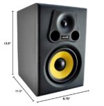 Pyle-Pro pstudio6 6.5" 350 Watt 2 Vías altavoz Bass reflex Amplified Monitor de estudio