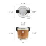 Excellante SEJ21000 - Calentador de arroz comercial de grano de madera, 50 tazas