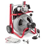 RIDGID 26998 Modelo K-400 Kit de Máquina de Tambor de Limpieza de Drenaje de 120 Voltios con Cable C-45IW de 1/2" x 75',
