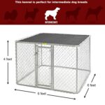 Perrera Portátil para Perro MidWest Homes for Pets K9664 72 x 48 x 48 Pulgadas Metal Gris