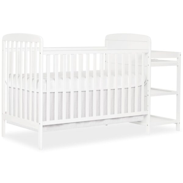 Combo Cuna Convertible y Cambiador Dream On Me Modelo 678-W 3 en 1 Tamaño Completo Blanco Madera de Pino