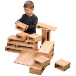 Bloques de Construcción Huecos Junior Constructive Playthings MTC-81 Madera Maciza 18 Piezas