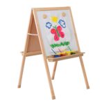 Caballete de Madera Dura US Toy Constructive Playthings MTC-82 Doble Cara Pizarra de Tiza y Pizarra Blanca Magnética Col
