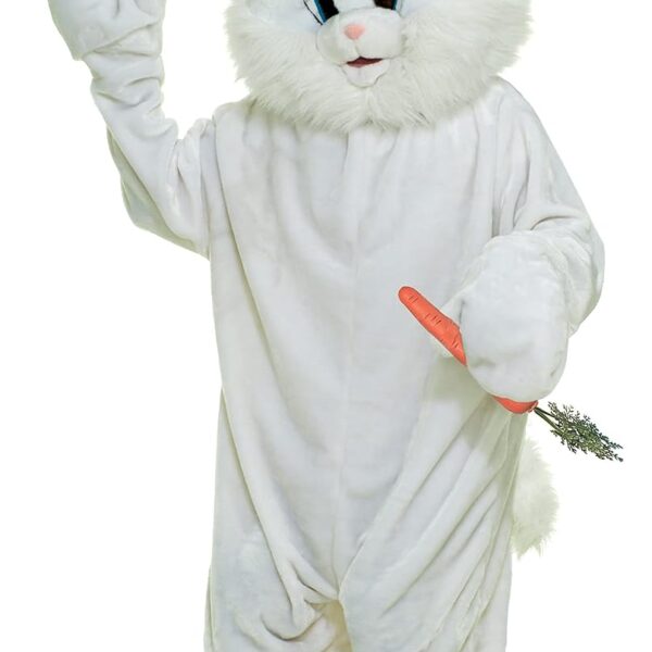 Disfraz de Conejo de Peluche de Lujo Forum Novelties F61465 Talla Estándar Blanco
