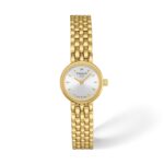 Reloj de vestir Tissot T-Trend T0580093303100 mujer acero inoxidable oro amarillo esfera plateada movimiento de cuarzo s