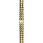 Reloj de vestir Tissot T-Trend T0580093303100 mujer acero inoxidable oro amarillo esfera plateada movimiento de cuarzo s
