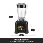 Waring Licuadora comercial MX1000XTX de 3.5 HP con interruptores de paleta, función de pulso y un contenedor de copoliés