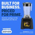 Waring Licuadora comercial MX1000XTX de 3.5 HP con interruptores de paleta, función de pulso y un contenedor de copoliés