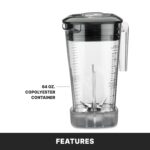 Waring Licuadora comercial MX1000XTX de 3.5 HP con interruptores de paleta, función de pulso y un contenedor de copoliés