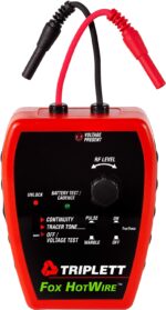 Triplett 3388 Fox & Hound HotWire Kit de Rastreo de Cables con Sonda y Tono de Cable Vivo con Sensibilidad Ajustable - R