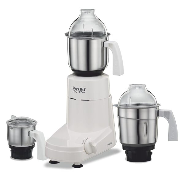 Preethi Eco Plus - Molinillo mezclador, blanco, 3 tarros