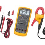 Fluke Multímetro digital industrial de 87 V/IMSK con kit de abrazadera de corriente Fluke i400, convierte 87 V en medido