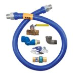 Manguera de Gas Dormont 1650KITS48 1/2 Pulgada de Diámetro 48 Pulgadas Azul Snapfast Giratorio Acero Inoxidable