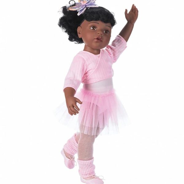 Muñeca Gotz Hannah at The Ballet .1159850 afroamericana 19.5 pulgadas cabello negro largo para peinar con traje de balle