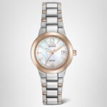 Reloj Citizen Eco-Drive Mujer EW1676-52D Acero Inoxidable Bicolor Esfera Blanca Nácar Cristal Mineral 26 milímetros