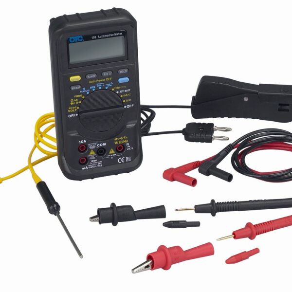 Multímetro Automotriz OTC 3505A Rango Automático con Abrazadera Inductiva RPM y Sonda de Temperatura