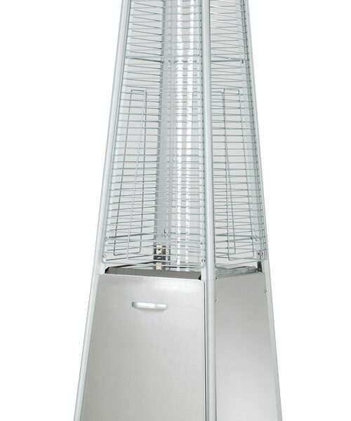 Calentador de Patio Hiland AZ Patio Heaters HLDS01-GTSS Piramidal de Propano 40000 BTU Acero Inoxidable Tubo de Vidrio d
