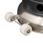Calentador de Patio Hiland HLDS01-SSHST Propano Plata Martillada 48000 BTU con Ruedas y Mesa